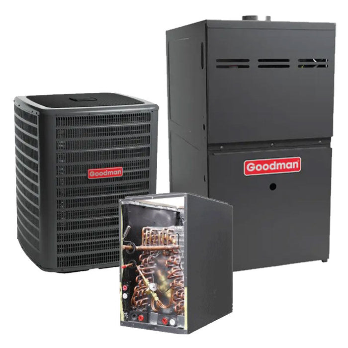 Goodman Bundle - AC Condenser, Gas Furnace, and Evaporator Coil