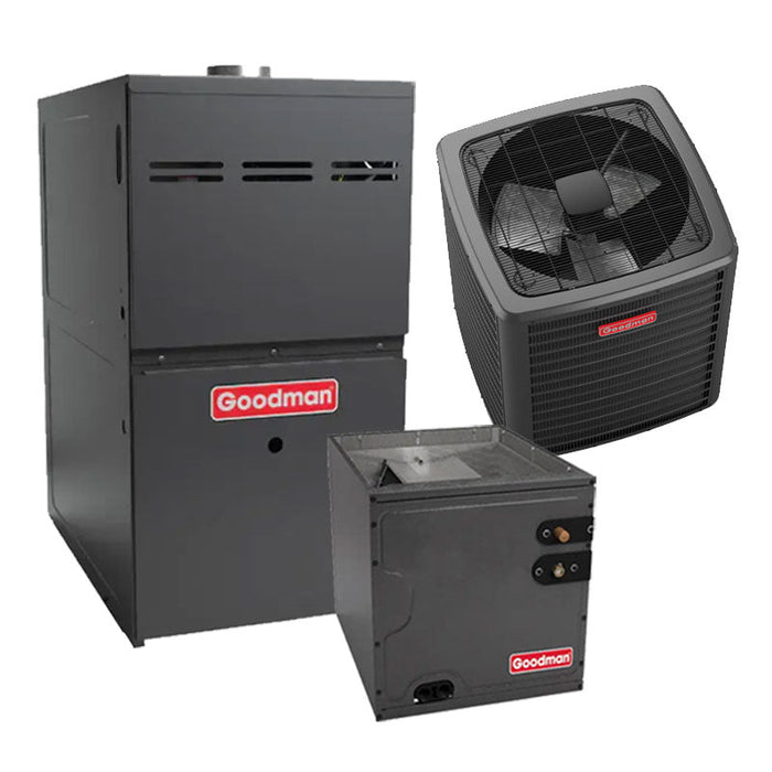 Goodman 3 Ton AC Furnace System Two-Stage 17.2 SEER2 80% 80000 BTU Vertical