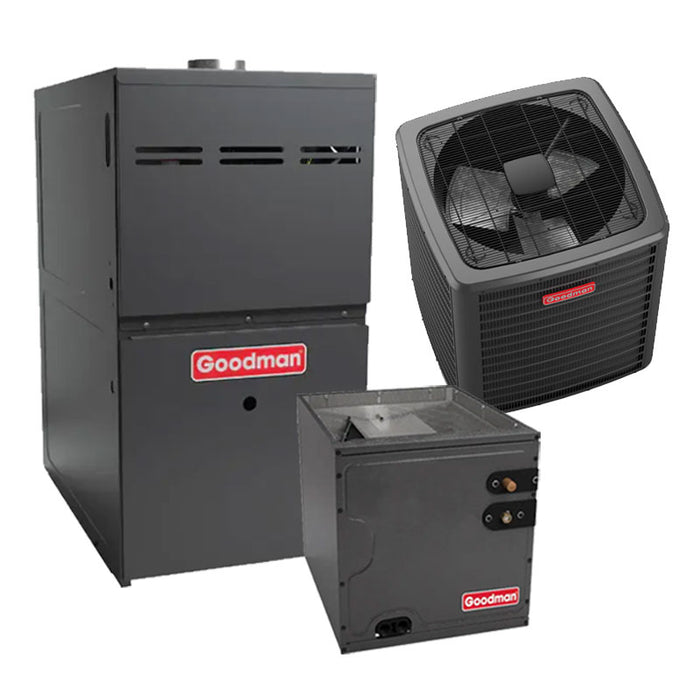 Goodman 2 Ton AC Furnace & Coil System Two-Stage 17.2 SEER2 80% 60000 BTU