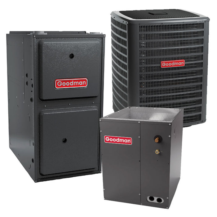 Goodman Bundle - AC Condenser, Gas Furnace, and Evaporator Coil