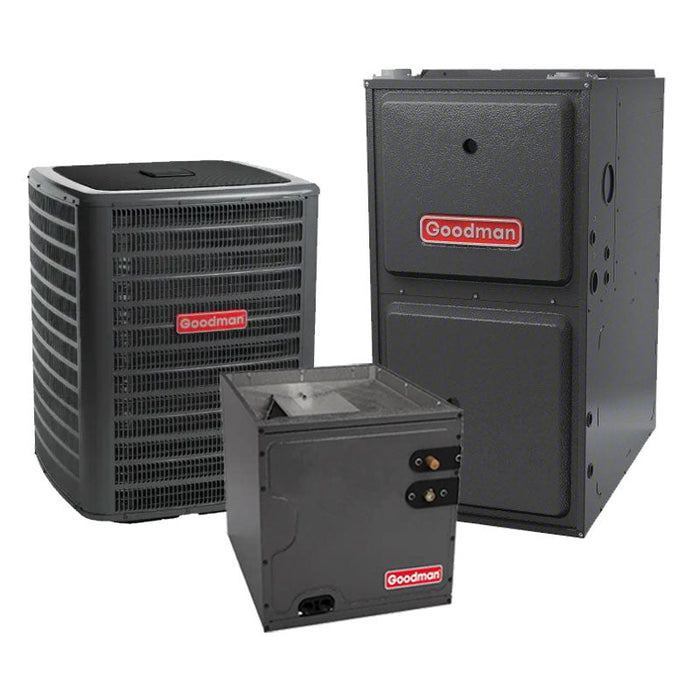 Goodman 2.5 Ton AC Furnace System 14.3 SEER2 96% AFUE 80K BTU 17.5" Cabinet