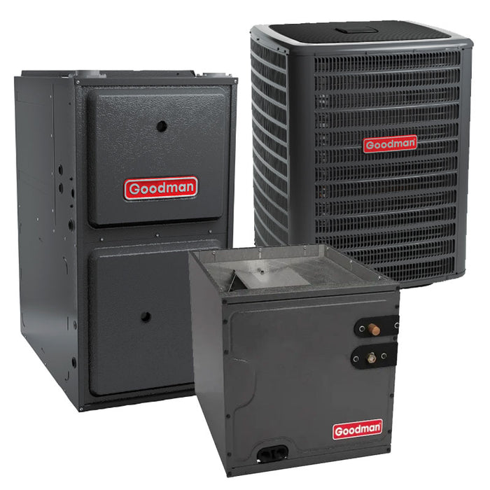 Goodman 2 Ton AC Furnace and Coil System 17.2 SEER2 96% 60000 BTU Two-Stage