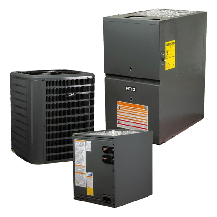 ACiQ 1.5 Ton 14 SEER2 Furnace Air Conditioner System 80% 80K BTU Vertical