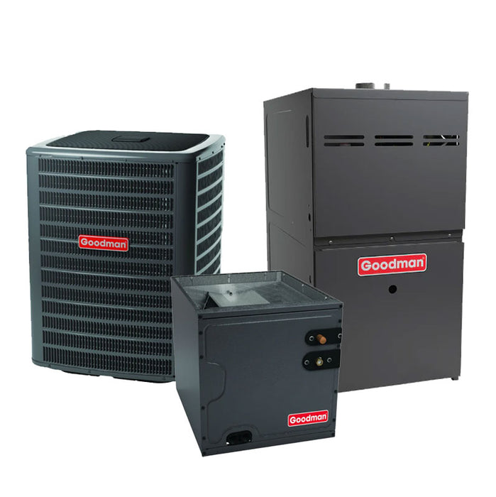 Goodman 2 Ton R32 AC & Gas Furnace Multi-Family 15.2 SEER2 80% 60K BTU