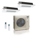 ACiQ 36,000 BTU 23 SEER2 2-Zone Ceiling Cassette Mini Split R454B 230 12+12