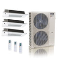 ACiQ 48K BTU 23 SEER2 3-Zone Slim Ceiling Cassette Mini Split R454B 12+18+18