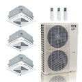 ACiQ 55K BTU 22.2 SEER2 3-Zone Ceiling Cassette Mini Split R454B 230V 9+12+24