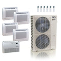ACiQ 55,000 BTU 22.2 SEER2 Floor Mount Mini Split System 5-Zone R454B 9+12+12+12+18