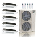 ACiQ 55,000 BTU 22.2 SEER2 Ceiling Cassette Mini Split System 5-Zone R454B 12+12+12+12+12