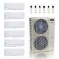 ACiQ 48K BTU 23 SEER2 Extreme 6-Zone Mini Split System 230V 9+9+9+9+12+12