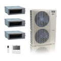 ACiQ 48K BTU 20.4 SEER2 Extreme 3-Zone Mini Split Concealed Duct 12+12+12