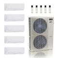 ACIQ 55K BTU Extreme Mini Split Heat Pump Wall Mount Five Zone 6+6+9+12+24
