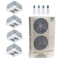 ACiQ 55K BTU 22.2 SEER2 4-Zone Ceiling Cassette Mini Split R454B 230V 9+9+9+12