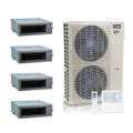 ACiQ 55,000 BTU 20 SEER2 Concealed Duct Mini Split System 4-Zone R454B 9+9+12+24