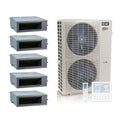 ACiQ 55,000 BTU 20 SEER2 Concealed Duct Mini Split System 5-Zone R454B 12+12+12+12+12