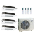 ACiQ 27K BTU 25 SEER2 4-Zone Ceiling Cassette Mini Split R454B 230V 6+6+9+9