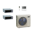 ACiQ 48K BTU 20.4 SEER2 Concealed Duct Mini Split System 2-Zone 230V 24+24