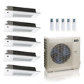 ACiQ 48,000 BTU 24 SEER2 5-Zone Slim Ceiling Cassette Mini Split R454B 230V 12+12+12+12+12