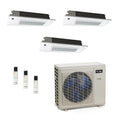 ACiQ 48K BTU 24 SEER2 Slim Ceiling Cassette Mini Split 3-Zone 230V 18+18+18