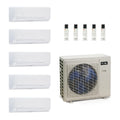 ACiQ 55K BTU 22 SEER2 Wall Mount Mini Split System 5-Zone 230V 6+6+9+9+24