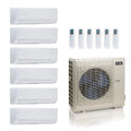 ACiQ 55K BTU 22 SEER2 6-Zone Wall Mount Mini Split R454B 230V 6+12+12+12+12+12