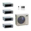 ACiQ 55000 BTU 18 SEER2 Concealed Duct Mini Split System 4-Zone 12+12+12+12