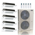 ACiQ 55,000 BTU 22 SEER2 Ceiling Cassette Mini Split System 5-Zone R454B 6+6+9+9+12