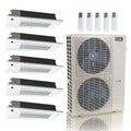 ACiQ 55,000 BTU 22 SEER2 Ceiling Cassette Mini Split System 5-Zone R454B 6+6+6+12+18