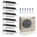 ACIQ 55K BTU Slim Ceiling Cassette Mini Split 6-Zone 230V 9+9+12+12+12+12