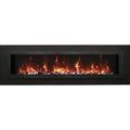 Amantii 72" Electric Fireplace Wall Mount With Deep Charcoal Steel Surround