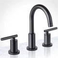 Miseno 1.2 GPM Two Handle Widespread Bathroom Sink Faucet Flat Black