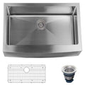 Miseno 30" x 20 3/4" Stainless Steel Single-Bowl Farmhouse Kitchen Sink