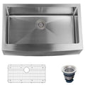 Miseno 32 7/8" x 20 3/4" Stainless Steel Single-Bowl Farmhouse Kitchen Sink