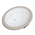 Miseno 17" x 14" Vitreous China Oval Undermount Bathroom Sink White