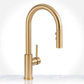 Miseno 1.8 GPM Single Handle Pull-Down Kitchen Faucet Champagne Gold