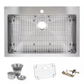 Miseno 33" x 22" 16-Gauge Stainless Steel Drop-in Kitchen Sink
