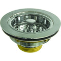 PROFLO 4.38" Brass Basket Strainer In Chrome Fits 3.5" Drains