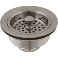 PROFLO 4.38" Brass Basket Strainer In Brushed Nickel Fits 3.5" Drains
