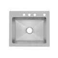 PROFLO Sault 25" X 22" Stainless Steel Single Basin Kitchen PFDM1B252294