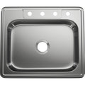 PROFLO Bealeton 25" X 22" Stainless Steel Single Basin Kitchen PFSR252284A