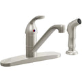 PROFLO 1.5 GPM Standard Kitchen Faucet With Side Spray In Brushed Nickel