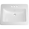 Proflo Hoffman 21.25" Vitreous China Bathroom Sink Centerset with Overflow