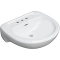 Proflo Willow Creek 19.5" Vitreous China Pedestal Bathroom Sink Centerset