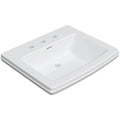 Proflo 24.5" Rectangular Fireclay Bathroom Sink Widespread with Overflow
