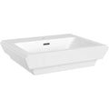 Proflo 22.875" Rectangular Pedestal Bathroom Sink Single Hole with Overflow