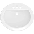 Proflo Rockaway 19" Vitreous China Drop-In Bathroom Sink Centerset in White