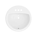 Proflo 19" Round Vitreous China Drop-In Bathroom Sink Centerset in White