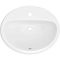 Proflo 20.5" Oval Vitreous China Bathroom Sink Single Hole with Overflow