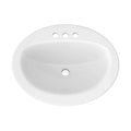 Proflo 20.5" Oval Vitreous China Drop-In Bathroom Sink Centerset in White
