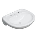 Proflo 24" Oval Vitreous China Pedestal Bathroom Sink Centerset in White